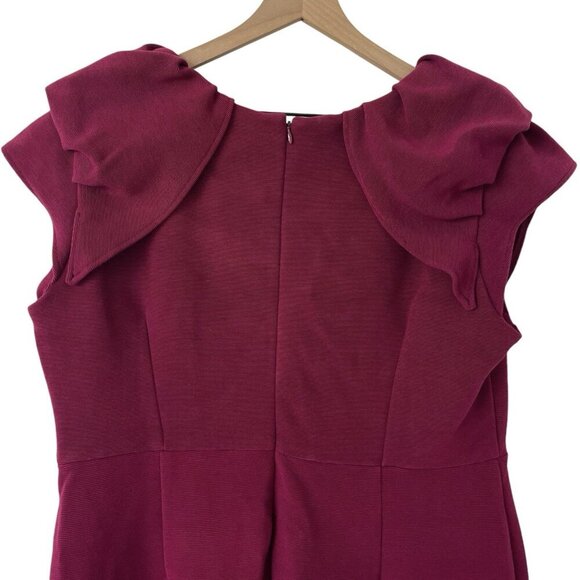 ASOS Curve Dress Size 18 Burgundy Red Holiday Modest Office Career Business Chic - Picture 6 of 16